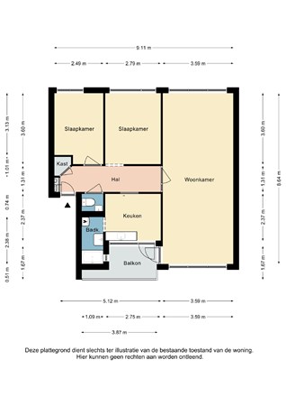 Plattegrond - Struverstraat 38, 6467 BC Kerkrade - Struverstraat 38 Kerkrade - Appartement 2D.jpg